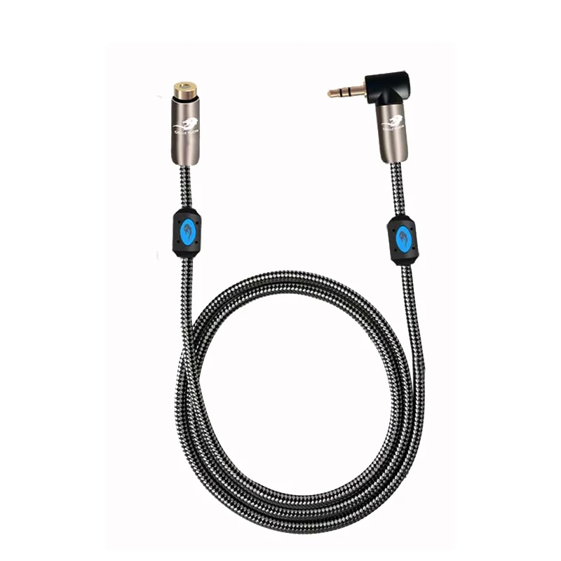 Hifi 3 5mm AUX Cable Angled to Angled Headphone PC MP3 Car 3 5 to 3 5 Audio Cable Shielded OFC Gold plated 1M 2M 3M 5M 8M 10M