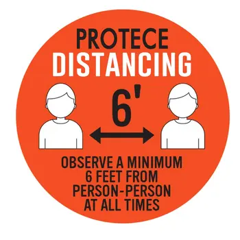 

Distance Marker Reminder Stickers Distancing Wait Stand Keep 6Ft In Between Floor Feet Dedicated Waterproof Safety Sign