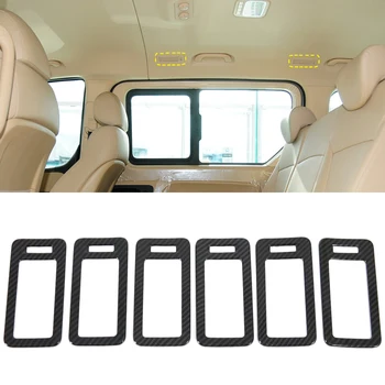 

Fit for Hyundai Grand Starex / i800 2008-2020 Car Styling ABS Carbon Rear Roof AC Vent Outlet Cover Trim 6pcs Auto Accessories