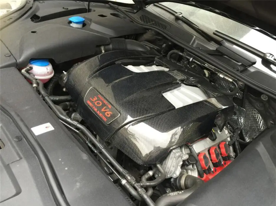 Автомобиль углеродного волокна стиль крышка двигателя капот подходит для Porsche cayenne 958