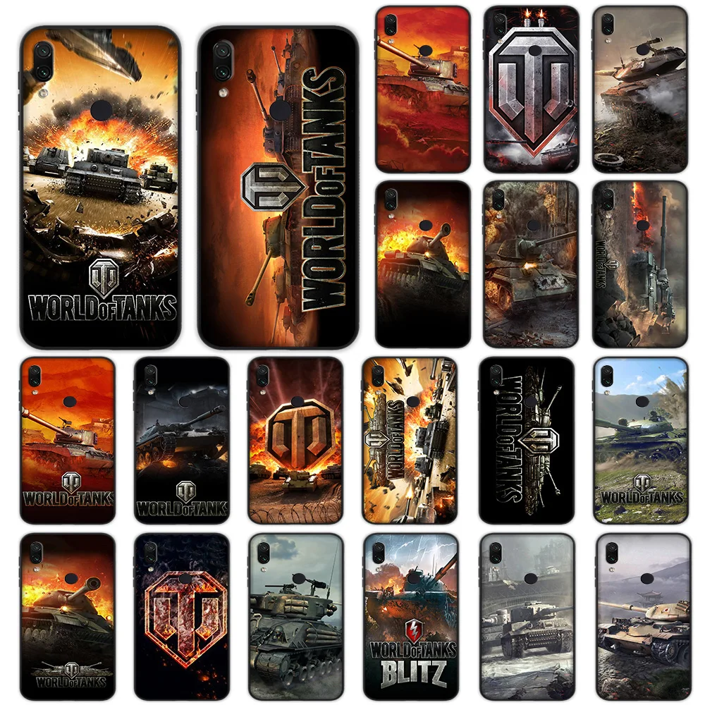 Мягкий чехол World of Tanks для Xiaomi mi Red mi Note 5 6 K20 A3 9T Pro CC9 CC9e 7A