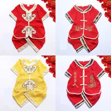 Детские китайские традиционные костюмы для девочек, комплект одежды, Весенняя праздничная одежда на день рождения, Одежда для новорожденных мальчиков