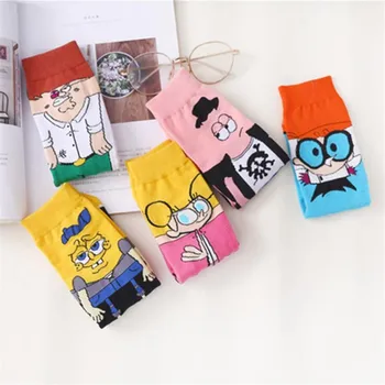 

Fashion Cartoon Character Cute Tube Socks Women Harajuku Cute Patterend Ankle Socks Hipster Skatebord Ankle Funny Socks Meias
