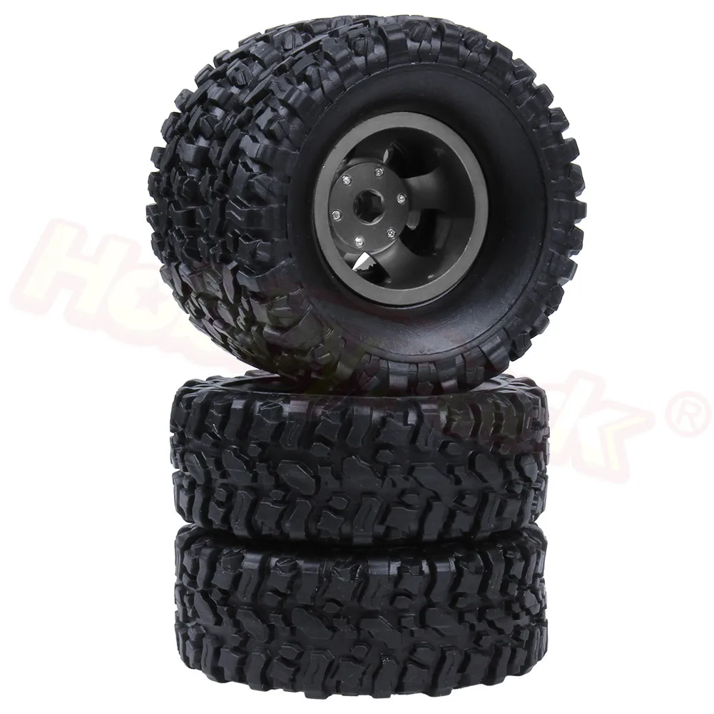 

2PCS 1/16 RC Car Twin Wheels Tires with Sponge Inserts for WPL Ural RC Military Truck Car Remote Control C14 C24 B14 B24 B16 B36