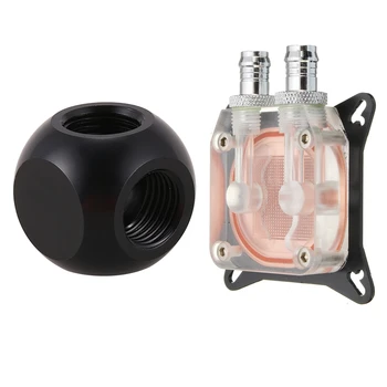 

Gpu Water Block Cooling Double Channel of Copper Column Video & G1/4 Inner Thread Brass 3-Way Splitter Ball Fitting