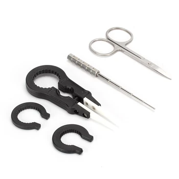 

3pcs/set Vape Tool Kit Must Have Tools For Vaper Mini Cutter Ceramic Tweezer Coil Jig For Electronic Cigarette User