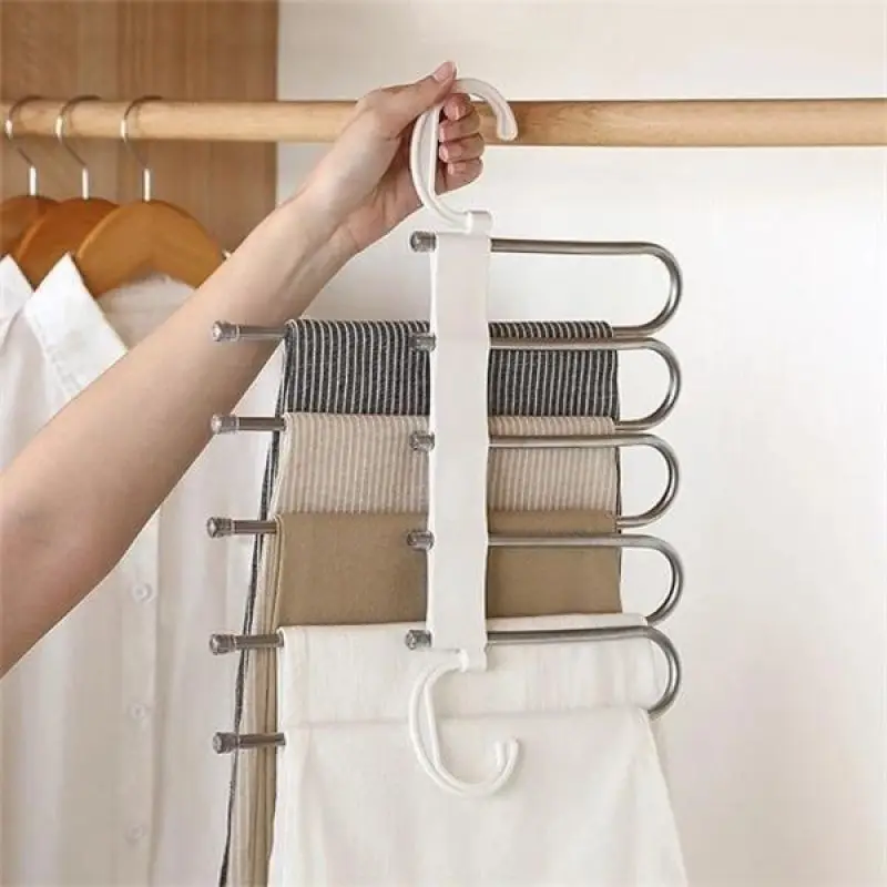 Multi-functional Pants Rack Space Clothes hanger organizer Space Saving Hanger hanger drying Racks Scarf clothes Storage afbeelding