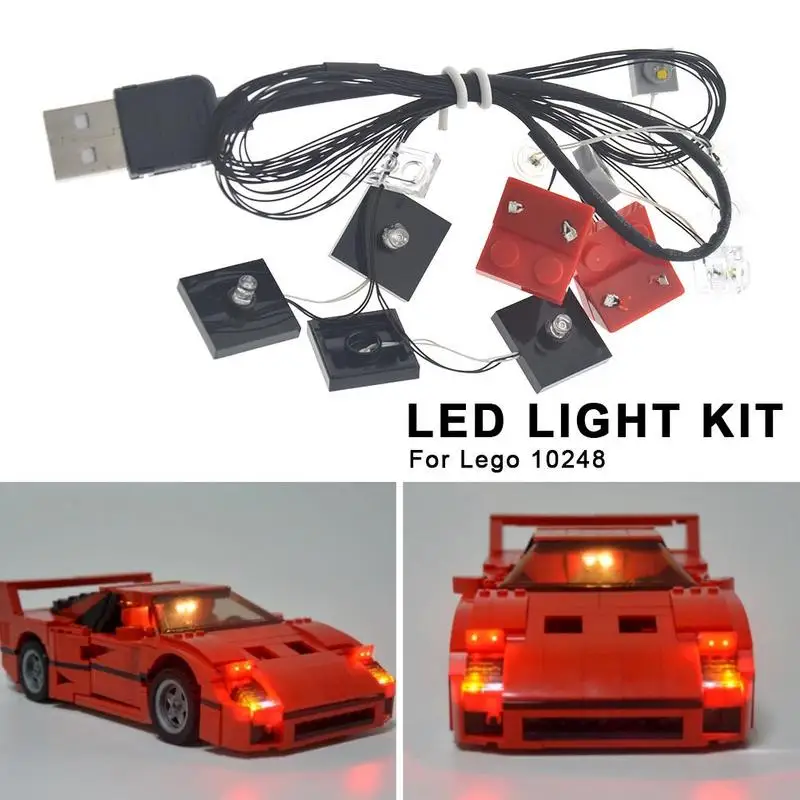 

DIY Luminous Assembled Building Blocks Led Light Kit Only For LEGO 10248 Raing Car DIY LED Lighting Building Blocks Supplies