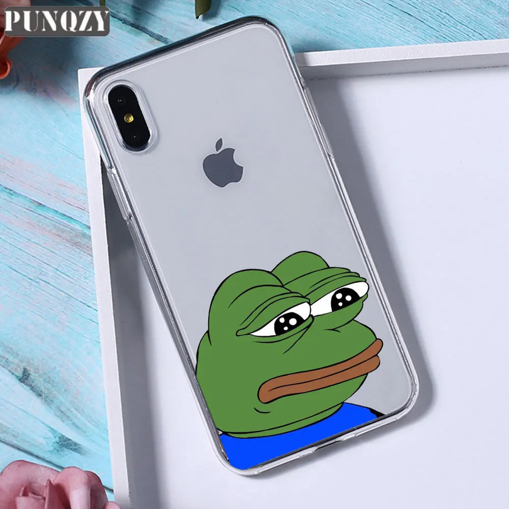 Забавный чехол для телефона Pepe The Frog Happy Cry fees Good Man для iPhone 11 pro max 6 6S 8 7 Plus 5 5S X XR XS MAX силиконовый чехол из ТПУ - Цвет: TPU A376