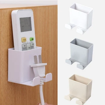 

Portable Wall Mounted Mobile Phone Storage Box Remote Control Container Holders Smartphone Charge Rack Holder Home Storage