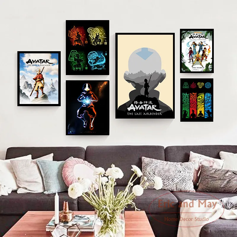 Avatar The Last Airbender Japan Anime Map Posters And Prints Pictures On Wall Abstract Decorative Home Decor Plakat | Дом и сад