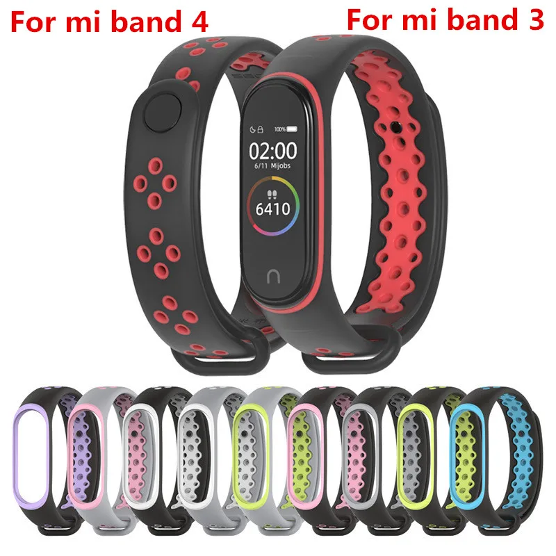

Mi band 4 3 strap bracelet for xiaomi mi band 4 3 strap Sport Strap watch Silicone wrist for xiaomi mi band 3 4 bracelet strap
