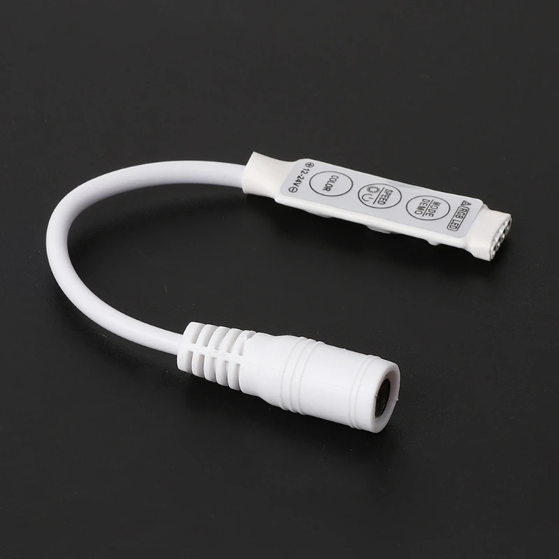 Профессиональный мини-размер DC12V-24V RGB Led контроллер Диммер Мини 3 клавиши разъем