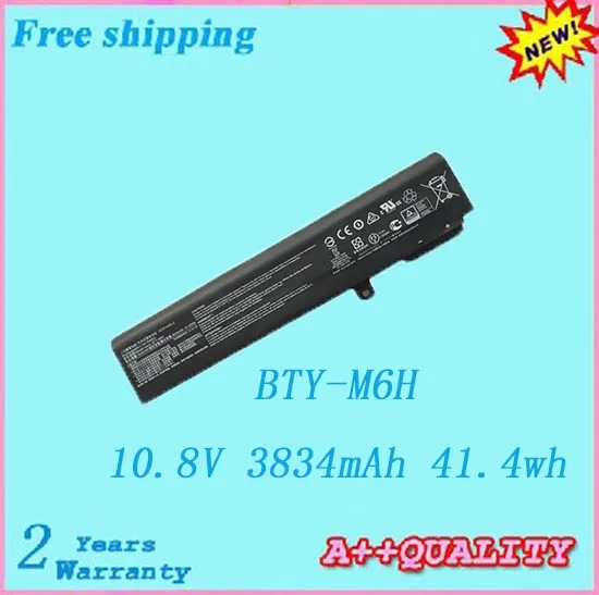 Абсолютно аккумулятор для MSI BTY-M6H 10,8 V 3834 мАч аккумулятор