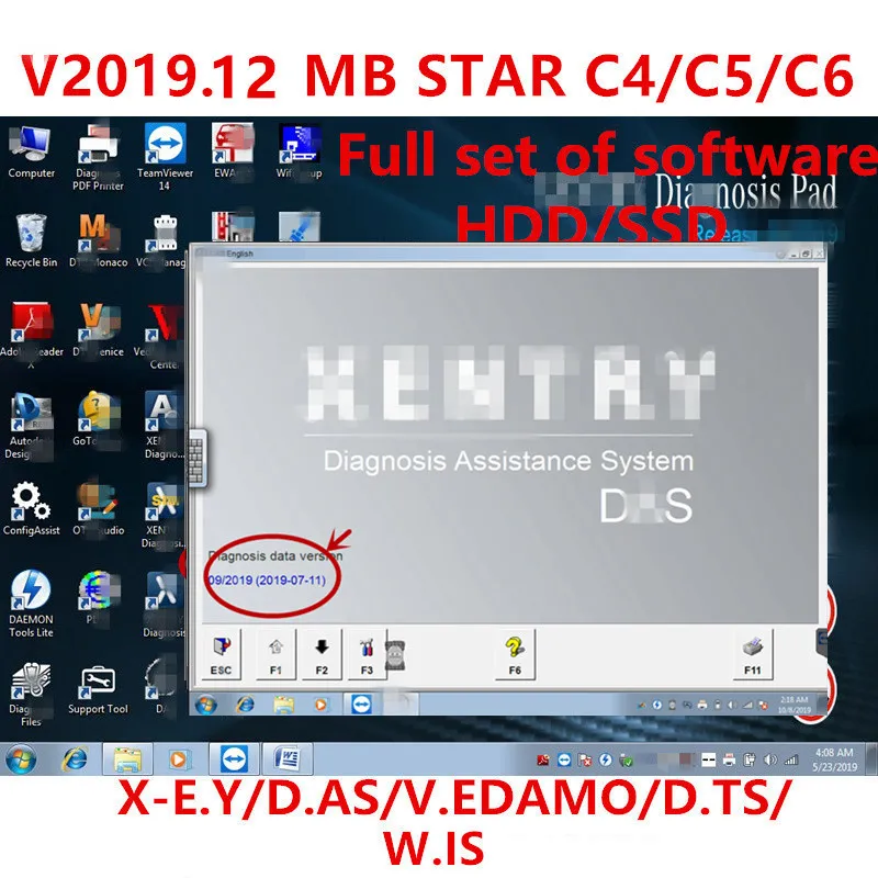 12 MB STAR SD C4/C5/C6 полное Программное обеспечение X-EN.TRY/d. as/ve. di. Программное обеспечение V5.1.1/dts V8.14 mb star c4/c5/c6 готово к работе