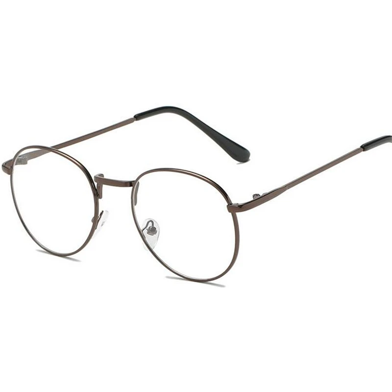 Retro Oval Myopia Glasses Finished Women Men Metal Silver/Black/Gold Prescription Eyeglasses Diopter -1.0 -1.5 -2.0 To -6.0 4