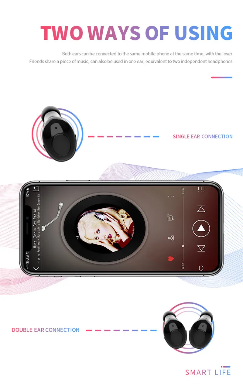 HiFi bluetooth наушники стерео TWS беспроводной bluetooth 5,0 наушники типа-cшумоподавление Handfree двойная гарнитура с микрофоном