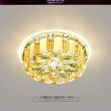 Хрустальный светильник прожекторы Светодиодный свет коридора огни круг гостиной потолочный светильник Входное освещение прихожей лампа прохода