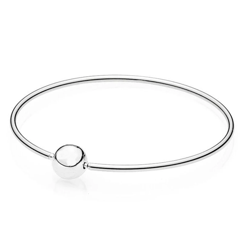 Подлинный 925 пробы серебряный браслет шар застежка коллекция Essence браслет подходит для женщин шарик шарм Diy ювелирные изделия