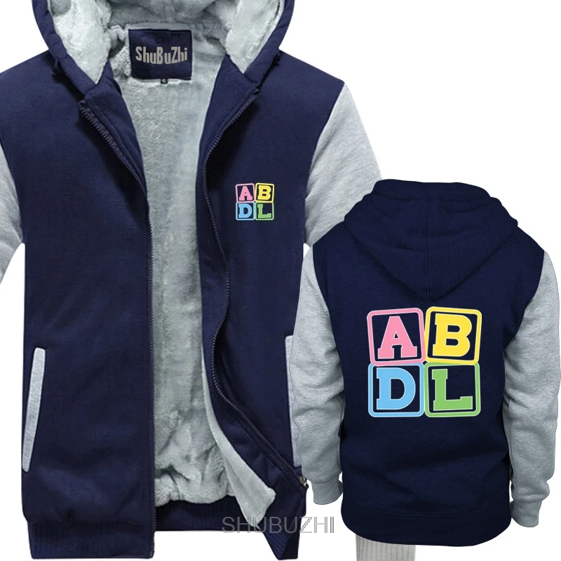 Милая Толстовка ABDL с буквенными блоками и надписью «Pride», Harajuku, забавное мужское пальто, толстовка с капюшоном, мужские плотные толстовки, новая модная Толстовка shubuzhi sbz6175 - Цвет: navy grey