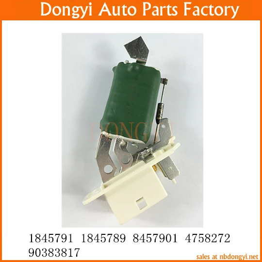 

Blower Motor Resistor Regulator OE NO. 1845791 1845789 8457901 4758272 90383817