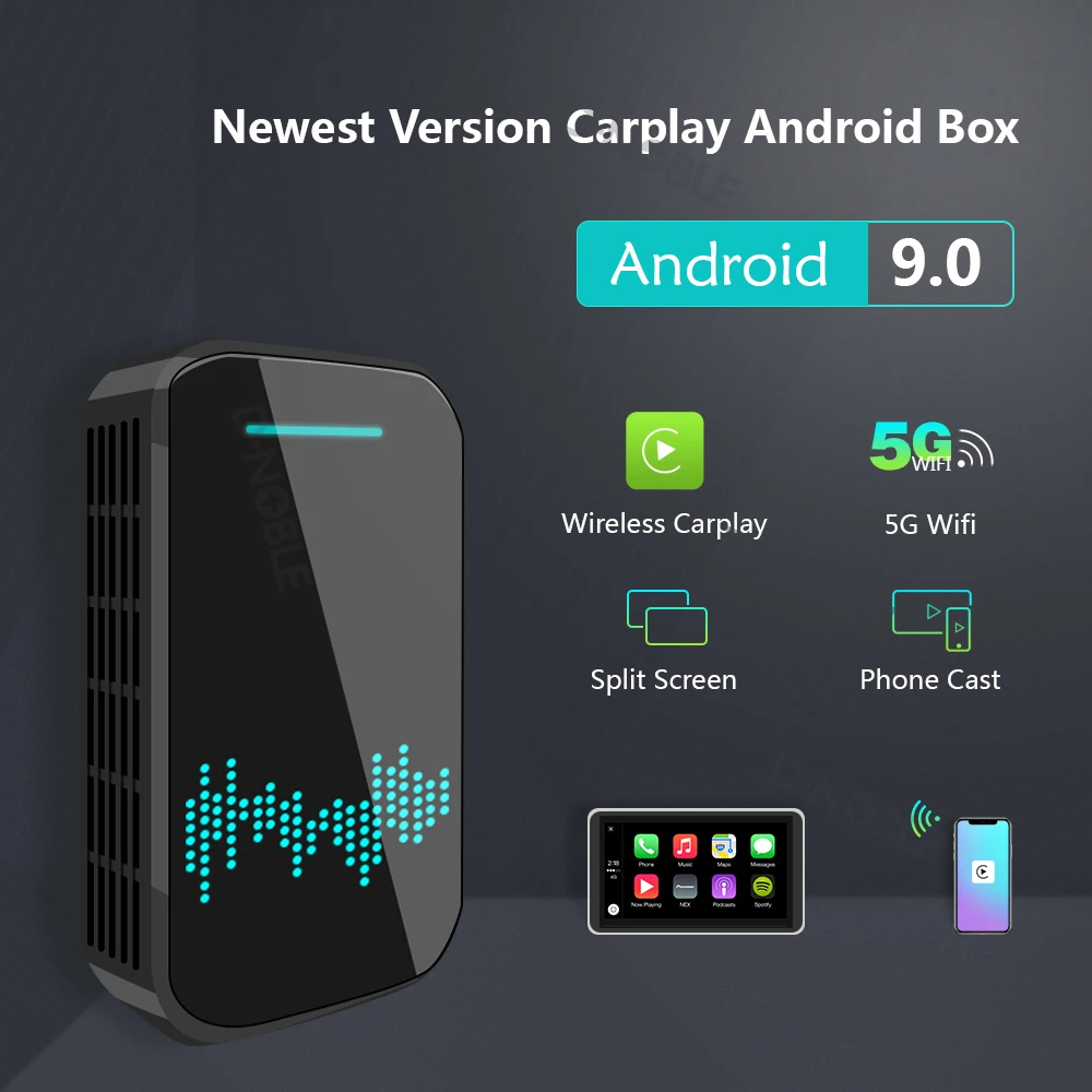 Новейшая Android 9 0 Carplay Ai Box 4 + 32G с фотографией поддержка беспроводной зеркальной