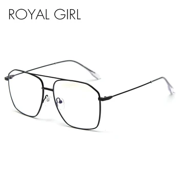 

ROYAL GIRL New Arrival 2020 Blue Light Glasses Retro Oversized Metal Frame Clear Lens Glasses Designer Optical Frames ss278