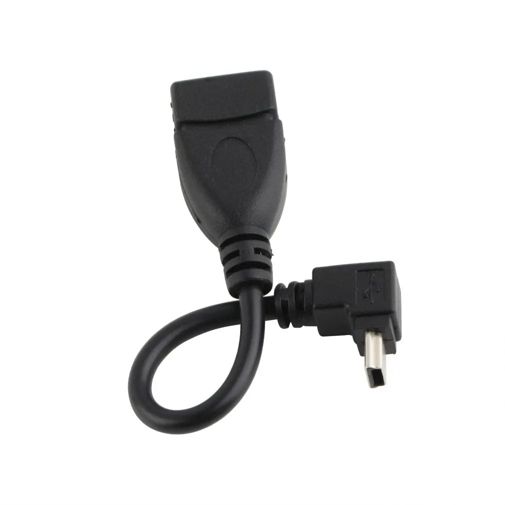 Черный Высокое качество USB B Мужской адаптер преобразования USB A женский в мини 5P OTG кабель Шнур вниз - Цвет: Черный