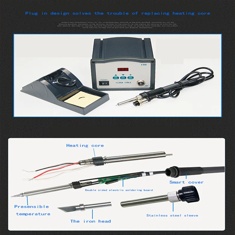 90W High Power Intelligent Lead-free Welding Platform 203h High Frequency Eddy Current Welding Platform Front Temperature