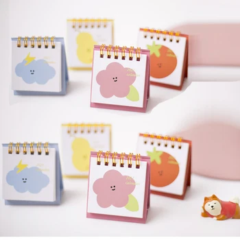 

Fruit Mini Desk Calendar 2021 Creative Desktop Ornaments Portable Work Note Calendar New Year Plan Schedule Back To School