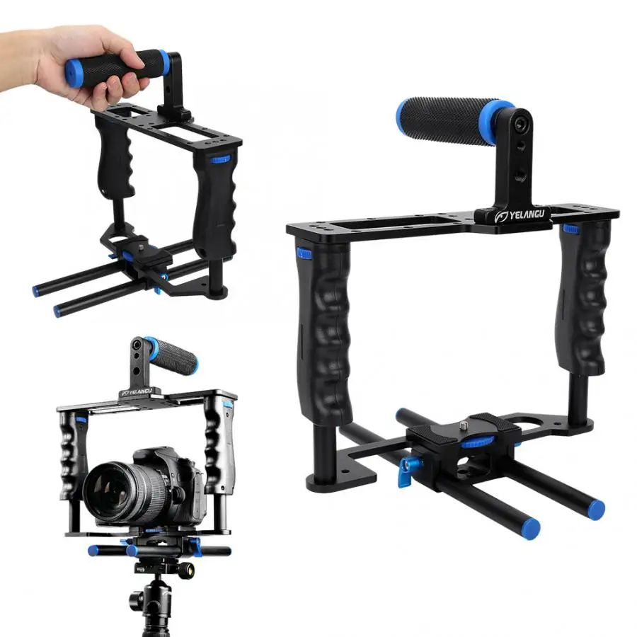 YELANGU C2 DSLR крепление для камеры с верхней ручкой комплект для фотостудии кролик клетка стабилизатор для микропленочной съемки для DV камеры