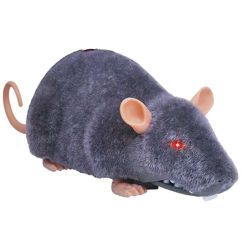 Игрушки RC мышки Беспроводной игрушечная кошачья Большие размеры пульта дистанционного Управление игрушечная мышь с Имитация шерсти животных страшно для игрушки для вечеринок - Цвет: 2