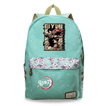 

Kimetsu No Yaiba Printing Fashion Canvas 4 Colors Laptop Bag Women Harajuku Backpack Female Travel Laptop Backpacks School bags