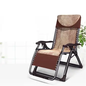 

Portable Garden Furniture Convertible Folding Chaise Lounge with Headrest Adjustable Tilt Angle Armchair Strong Patio Lounger