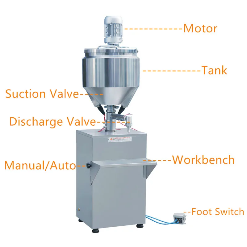 5-1000 мл электрическая или пневматическая эмульсия количественная разливочная машина из нержавеющей стали нагреваемая и смешивающая