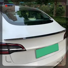 Подходит для Tesla модель 3 BlueStar abs Углеродные аксессуары Задний спойлер заднего крыла крышка отделка 1 шт