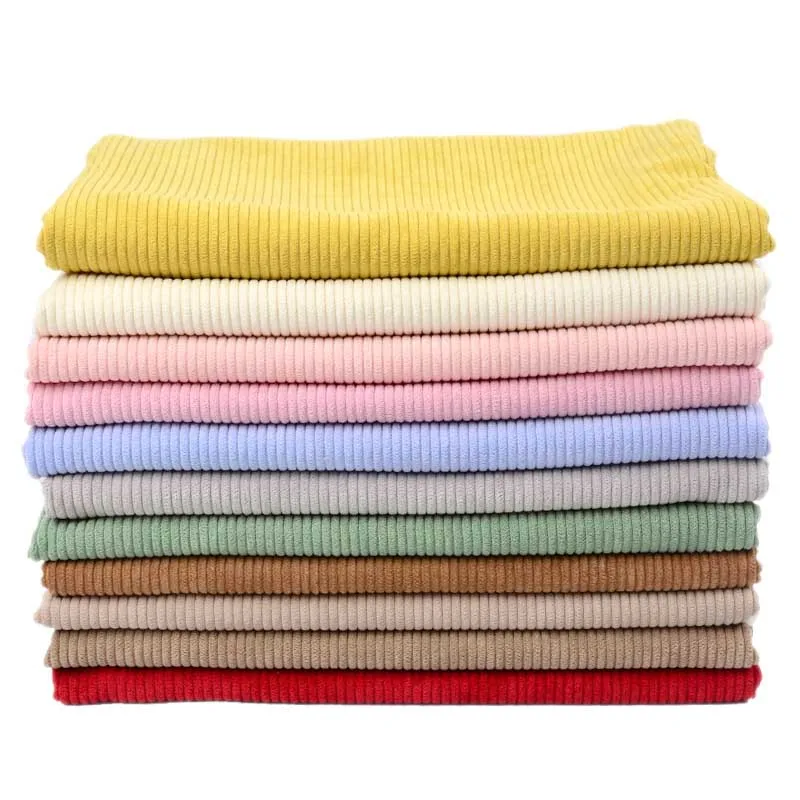 Corduroy Fabric Velvet Striped Flannel Shirt Jacket Guard Clothing Tissue Cotton-padded Pants Sofa Cover Sewing Cloth Material