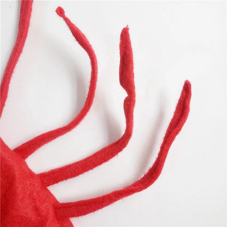 Christmas Halloween Hat Hot Crab Lobster Funny Red Hat Warm Soft Adult Unisex Cap Big Eyes Sea Animals Holiday Gifts TOYOOSKY