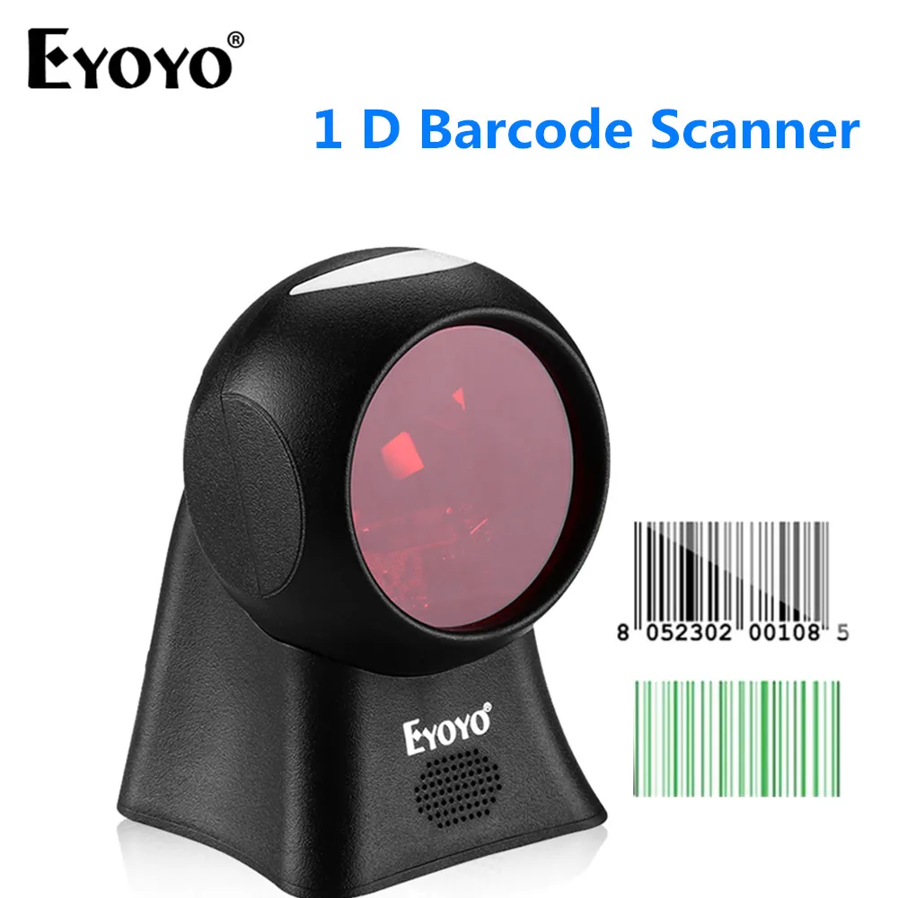 handheld barcode scanner Eyoyo EY-7100 1D/2D Desktop Barcode Scanner Omnidirectional USB Wired Barcode Reader Platform Scanner Automatic Sensing Scanning computer scanner Scanners