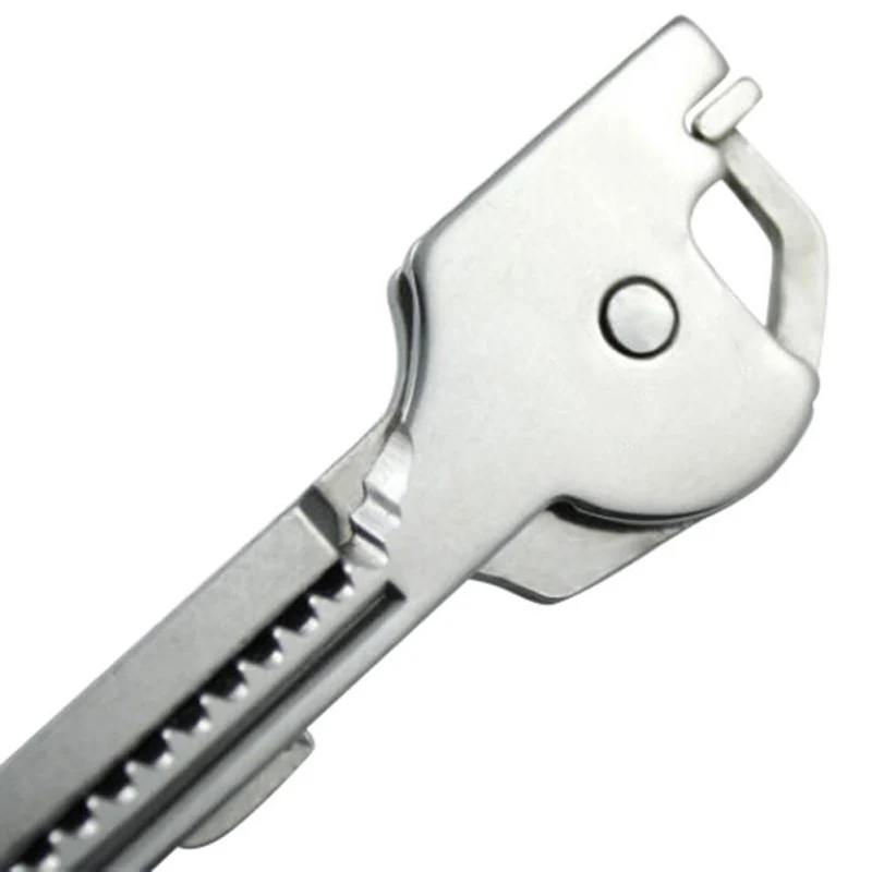

6-in-1 Mini Cutter Multi-tool Folding Stainless Steel Screwdriver Bottle Opener Outdoor Key Chain Tool