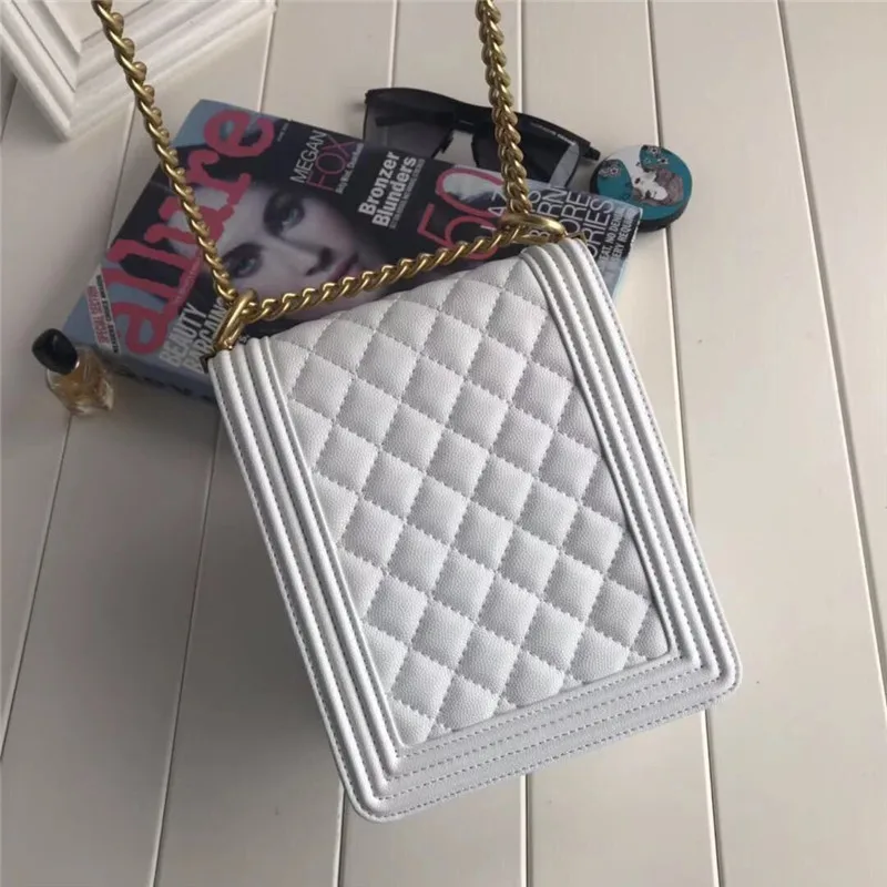 

Import Cowhide Bag Lady Graceful Rhombus Shoulder Oblique Genuine Leather Camera Chain Guangzhou WOMEN'S Bag