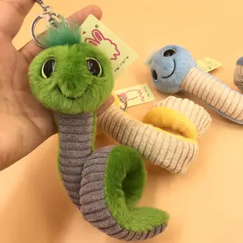 

Cartoon Small Plush Caterpillars Doll Toy Insect Animal Stuffed Plush Toys Dolls Keychain Key Holder Hanging Decor