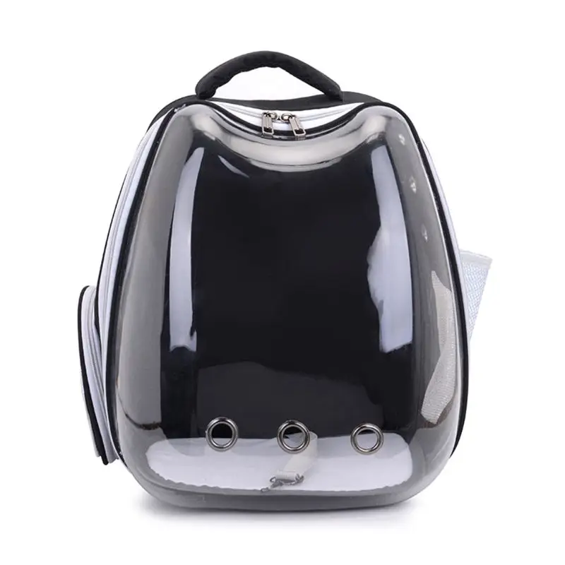 Черный Astronaut Capsule Breathable Pet Cat Puppy Hiking Outdoor Travel Bag Space Backpack Carrier Bags - Цвет: Черный