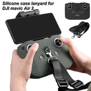 

Silicone Case with Neck Lanyard for DJI Mavic Air 2 Remote Control Soft Silicone Remote Control Cover Anti-lost Strap