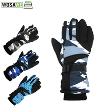Зимние мужские лыжные перчатки с сенсорным экраном, утолщенные теплые лыжные перчатки для сноубординга, водонепроницаемые зимние спортивные перчатки