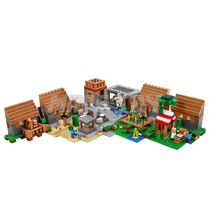 The Village Building Blocks With Steve & VillagersAction Figures Compatible 21128 Bricks Building Blocks Sets Toys The Village Building Blocks With Steve & VillagersAction Figures Compatible 21128 Bricks Building Blocks Sets Toys