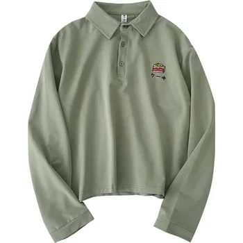 

Korean Women Tumblr T-shirt White Crop Top Harajuku Kawaii Long Sleeve Loose T Shirts Female Vintage Graphic Tees Girl Clothes