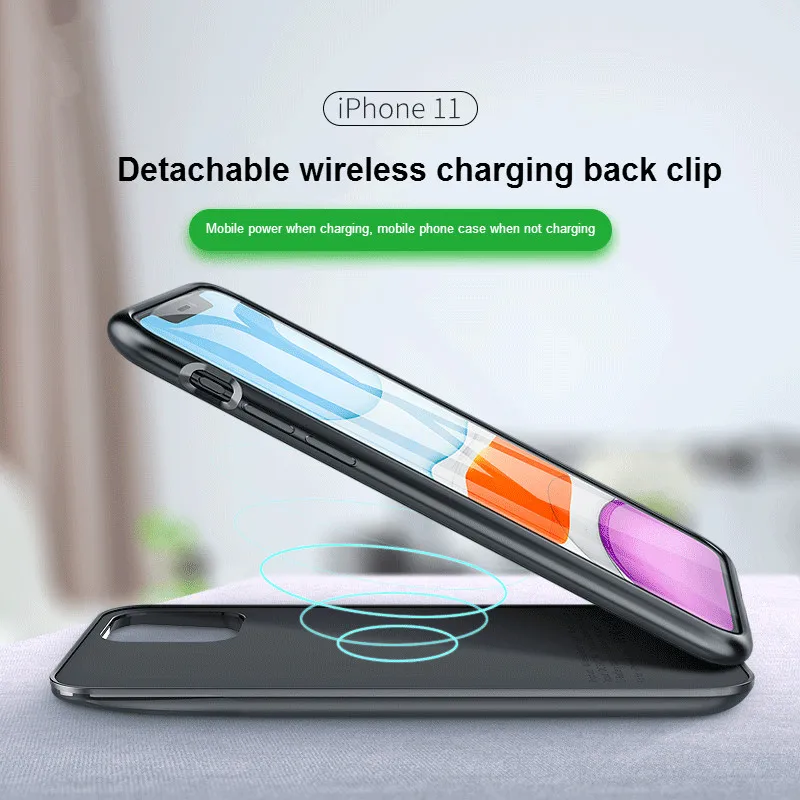 

Battery Charger Case for iPhone 11 11Pro 11ProMAX Universal Portable Power Bank Charger Cover Case Mobile Power Phone Shell