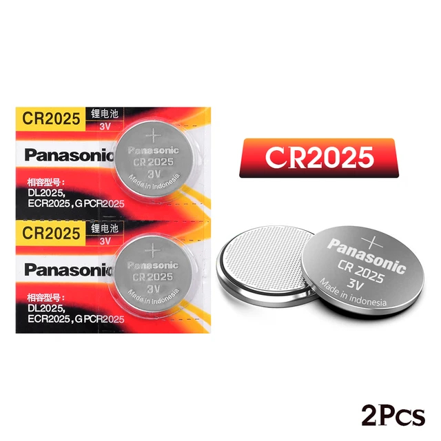 Panasonic 1-25Pcs CR2025 Button Cell Batteries For LED Lights Toys Watches Remote Control CR 2025 3V Lithium Dsposable Battery 2Pcs