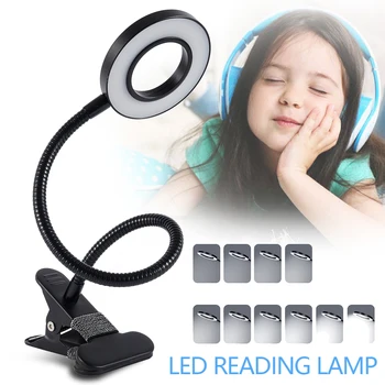 

New Lighted Lighted Magnifier Clip-on Table Top Desk LED Lamp Reading LED Clip Reading Light to Protect Eyes